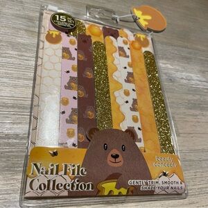 15Pc Nail File Set | Honey Bear Themed | Gift, Present, Nail Care, Essentials